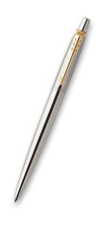 Guľôčkové pero PARKER Jotter Stainless Steel GT - s modrou náplňou
