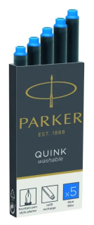 Atramentové bombičky PARKER - modré - sada 5 ks