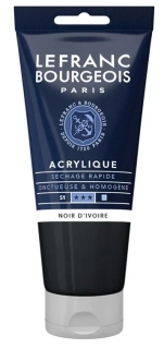 Akrylová farba LEFRANC BOURGEOIS Fine - 200 ml v tube - 269 Ivory black - Čierna