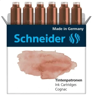 Atramentové bombičky Schneider - Cognac - sada 6 ks