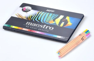 Farbičky MFP MAESTRO - sada 36 ks - kovová krabička