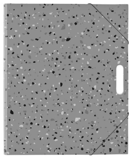 Obal na výkresy A4 - terrazzo šedá