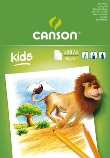 Blok CANSON Kids 90g/m2, 30 listov, A4
