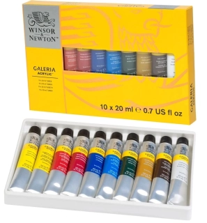 Akrylové farby WINSOR & NEWTON Galeria- sada - 10 x 20 ml