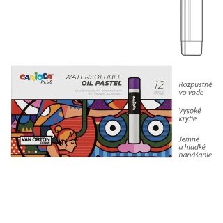 Olejové pastely Carioca Plus - sada - 12 ks