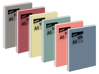 Poznámkový blok so špirálou A5 linka, 80 listov