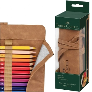 Kožený rolovací peračník Faber Castel - na ceruzky