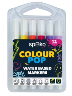 Spoko sada popisovačov - COLOUR POP, 2 - 5 mm, 12 ks, mix farieb