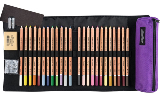 Suchý pastel v ceruzke CRETACOLOR - 29 ks - v rolovacom peračníku