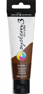 Akrylová farba D&R System3 - Burnt Umber 223 - 59 ml