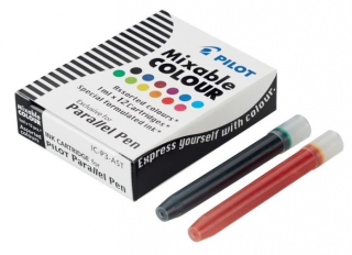 Bombičky do kaligrafických plniacich pier PILOT Parallel Pen - mix farieb - sada 12 bombičiek