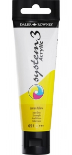 Akrylová farba D&R System3 - Lemon Yellow 651 - 59 ml
