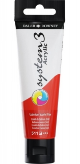 Akrylová farba D&R System3 - Cadmium Scarlet Hue 511 - 59 ml