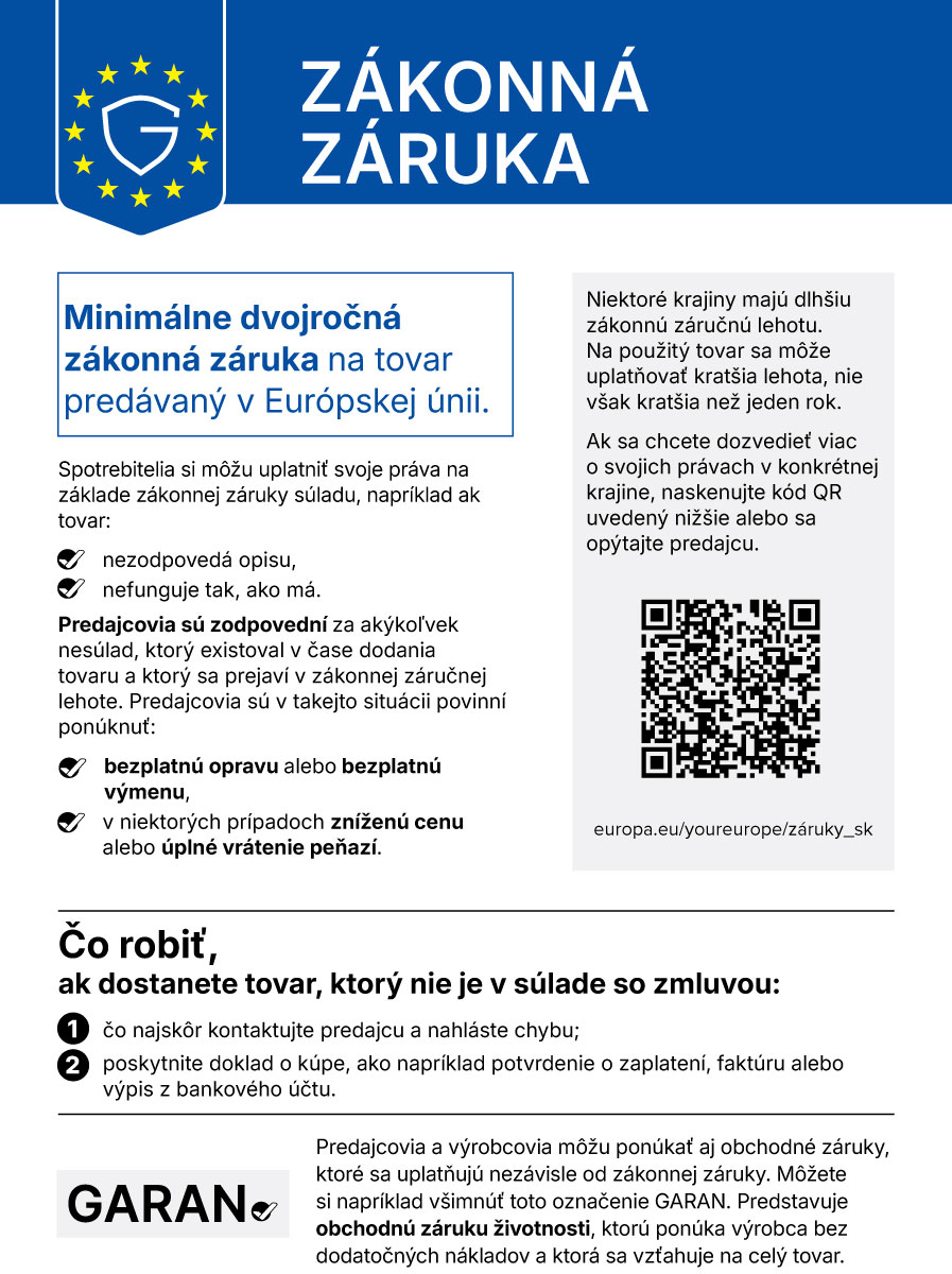 Zákonná záruka EÚ – otvoriť textovú verziu oznámenia